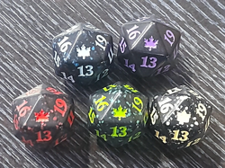 (Life Counter) MTG , Bloomburrow, Spindown D20 dice each one (5 dice in total) - Image 1