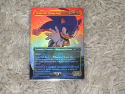 Magic The Gathering Secret Lair Sonic Friends & Foe Foil Sonic the Hedgehog MTG - Image 1