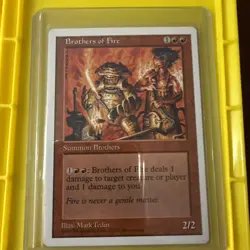 Brothers of Fire 214 MTG Core Set 5th Edition Summon Red Mark Tedin WOTC 1997 - Image 1