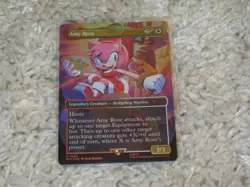 Magic The Gathering Secret Lair Sonic Friends & Foe Foil Amy Rose MTG - Image 1