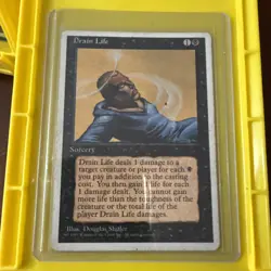 Drain Life 132 4ED MTG Common Douglas Shuler WOTC 1995 Black Sorcery - Image 1