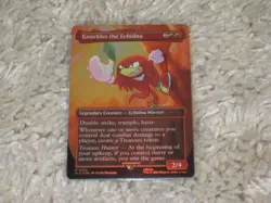 MTG Magic Gathering Secret Lair Sonic Friends & Foe Foil Knuckles the Echidna MT - Image 1