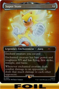 1x - Super State - FOIL BORDERLESS - #2081 - Secret Lair Super Sonic - NM MTG - Image 1