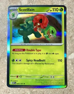 Scovillain 025/197 Sv03: Obsidian Flames Holo Rare NM Pokemon Card 2023 - Image 1