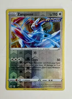 Pokemon TCG Zangoose SWSH Chilling Reign 120/198 Reverse Holo Rare Card NM - Image 1