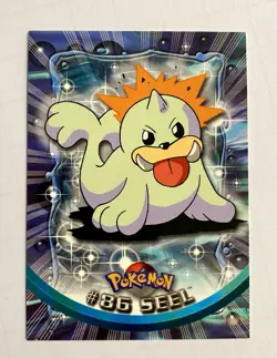 Topps Pokemon Trading Card TV Animation Edition Seel #86 Blue Logo - Image 1