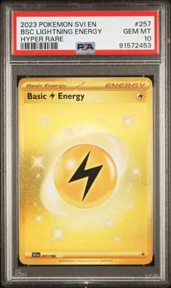 2023 Pokemon SVI EN #257 Basic Lightning Energy PSA 10 GEM MINT - Image 1