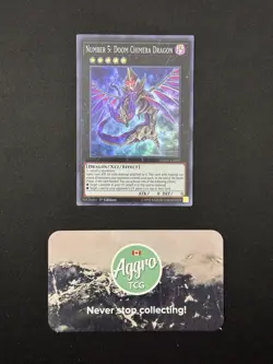 Number 5: Doom Chimera Dragon - Yugioh DANE-EN092 1st Edition Super Rare NM - Image 1