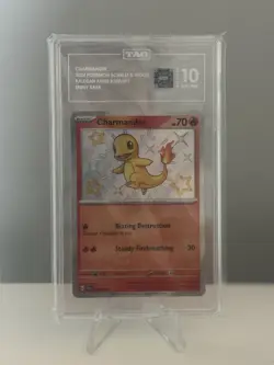 Pokemon TCG Charmander Paldean Fates 109/091 Shiny Card Graded Tag 10 - Image 2