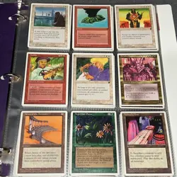 1995 MTG Magic The Gathering CHRONICLES Complete 125 Card Set in Binder Unplayed - Image 2