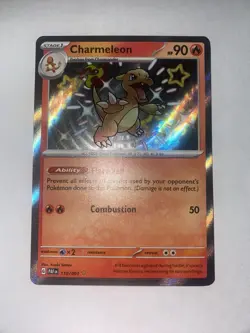 Charmeleon 110/091 Shiny Rare Paldean Fates NEAR MINT Pokemon Card - Image 4