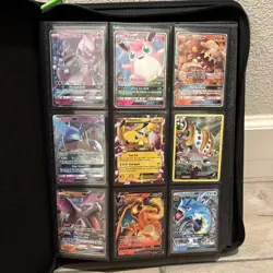 Vintage Pokemon Card Binder Lot Of 9 Cards Charizard, Mewtwo Ex, and Gx - Image 1