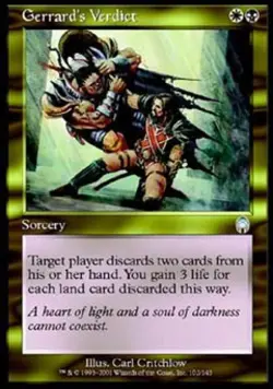 Gerrard's Verdict - Medium Play MTG Apocalypse - Image 1