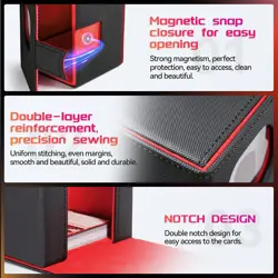 MTG Deck Box for Commander Display with 2 Card Dividers, Trading Card Storage Bo - Image 5