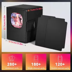 MTG Deck Box for Commander Display with 2 Card Dividers, Trading Card Storage Bo - Image 2