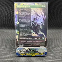 MTG Magic The Gathering Summon Fenrir Foil FIN Borderless Saga Final Fantasy - Image 1
