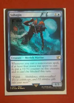 Sahagin - 71 - Foil - FIN - NM - MTG Magic the Gathering - Image 1