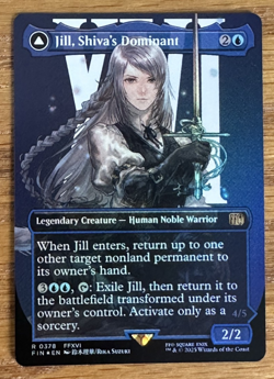 MTG Final Fantasy, Jill, Shiva's Dominant/Shiva, Warden of Ice - Borderless Foil - Image 1