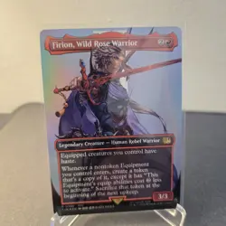 MTG Firion, Wild Rose Warrior 386 Borderless Foil Rare Final Fantasy FIN - Image 1