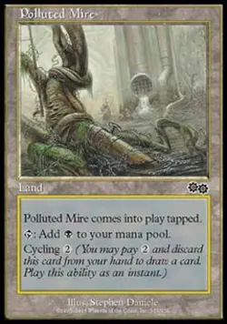 Polluted Mire - Light Play MTG Urza's Saga - Image 1