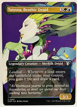 Tatyova, Benthic Druid (Borderless) - #687-MTG-Commander Masters-Regular-NM - Image 1