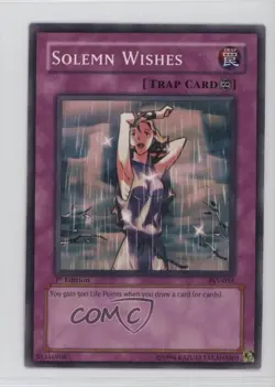 Solemn Wishes 1st Ed. YuGiOh Pharaoh's Servant #PSV-055 2002 - Image 1