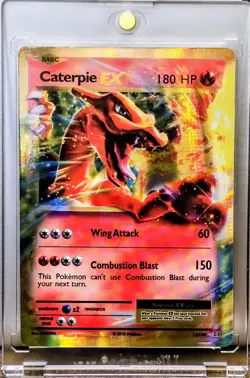 2016 Pokemon TCG Charizard Ex Rare "Caterpie" Name Misprint Error Card - Image 1
