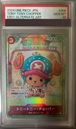 PSA 10 ONE PIECE Card Chopper EB01-006 SR Parallel Memorial Collection Japanese - Image 1