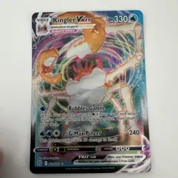 Kingler VMAX Brilliant Stars Holo Ultra Rare Pokemon TCG Card 029/172 - Image 1