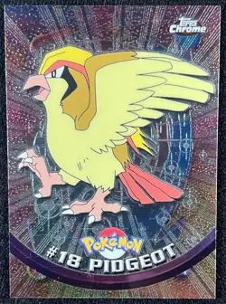 2000 Topps Chrome Pokemon Card Pidgeot #18 - NM - Image 1
