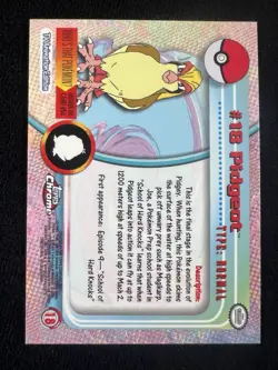 2000 Topps Chrome Pokemon Card Pidgeot #18 - NM - Image 4