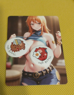 Nami Goddess Waifu Anime Girl custom ACG Holo Card - Image 2