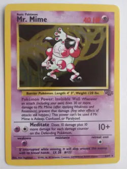 Mr. Mime Holo Rare 6/64 | Jungle Set | Vintage WOTC 1999 Pokemon Card Near Mint - Image 1