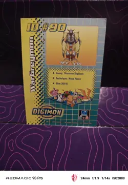 2001 Bandai Digimon TCG ID#90 WarGreymon Holo Card DP460 mp - Image 2