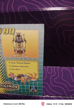 2001 Bandai Digimon TCG ID#90 WarGreymon Holo Card DP460 mp - Image 3