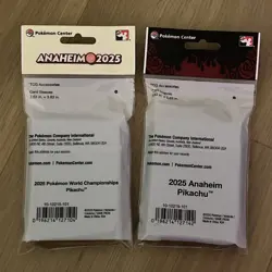 Pokemon World Championships 2025 Anaheim Card Sleeves Pikachu Set of 2 *IN HAND* - Image 2