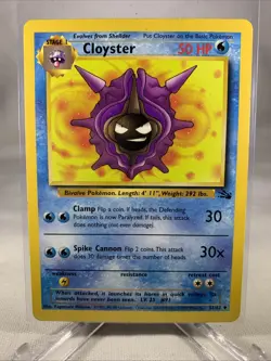 Pokemon Card Cloyster 32/62 Fossil Uncommon Non-Holo 1999 Vintage LP Condition - Image 1