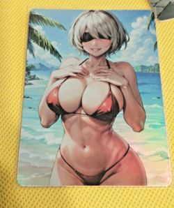 2B NIER AUTOMATA Goddess Waifu Anime Girl custom ACG Holo Card - Image 1