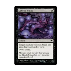 WOTC MtG Shadowmoor Aphotic Wisps (C) (Foil) EX - Image 1