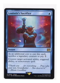 Louisoix's Sacrifice R 0059 Regular - Final Fantasy Magic the Gathering MTG - NM - Image 1