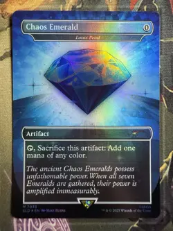 Chaos Emerald (Lotus Petal) Blue 7033 - MTG Sonic The Hedgehog Secret Lair - Image 1