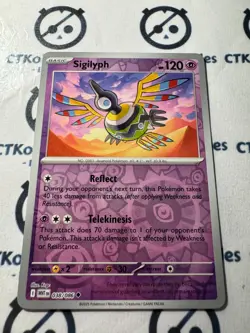 Sigilyph Reverse Holo Scarlet & Violet White Flare #038/086 Pokemon - Image 1