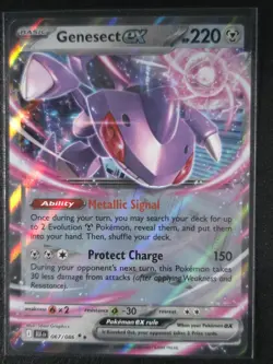 🐶💤 Pokemon TCG Genesect ex 067/086 Holo Double Rare Black Bolt NM/M - Image 1
