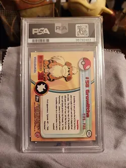 Pokemon Topps (1999) Growlithe Series 1 Silver Foil PSA 10 - Image 2