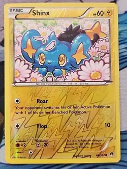 2016 Shinx Reverse Holo Pokemon TCG XY Breakpoint Near Mint Condition - Image 1