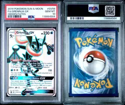 2019 Pokemon Sun & Moon Hidden Fates Greninja GX SV56 Full Art PSA 10 Gem Mint - Image 3