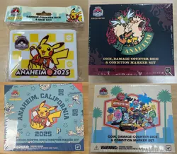 Pokemon World Championships 2025 Anaheim Coin Damage-Counter Dice & Marker set - Image 1