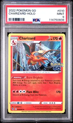 2022 POKEMON GO #010 CHARIZARD-HOLO PSA 9 - Image 1