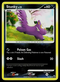 Pokemon Card - Stunky Majestic Dawn 76/100 Reverse Holo - Image 1