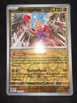 Pokemon Card Hitmonchan Scarlet & Violet 151 Reverse Holo 107/165 Near Mint - Image 1